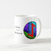 Art Nouveau Eihwaz Rune Tasse - ENDURANCE! (VorderseiteRechts)