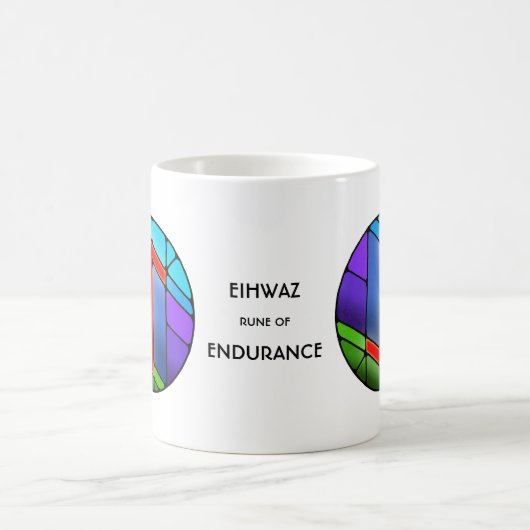 Art Nouveau Eihwaz Rune Tasse - ENDURANCE! (Mittel)
