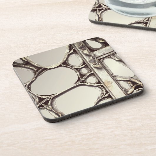 Art Nouveau Eisentor Tür antoni gaudi elegant Getränkeuntersetzer (Linke Seite)