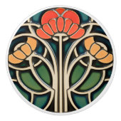 Art Nouveau Elegance Knobs Pull Keramikknauf (Vorderseite)