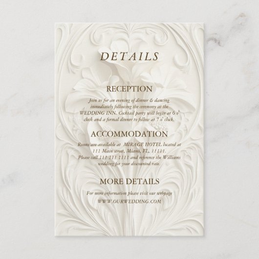 Art Nouveau Elegant Floral Details Begleitkarte (Vorderseite)