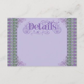 Art Nouveau Elegant Lilac Thistle Border  Begleitkarte