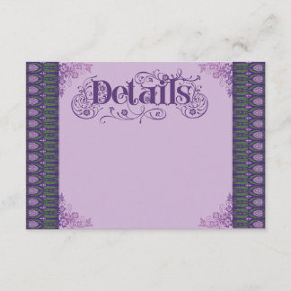 Art Nouveau Elegant Purple Thistle Border Begleitkarte