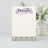 Art Nouveau Elegant Thistle Light Yellow Begleitkarte (Stehend Vorderseite)