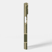 Art Nouveau Elegante Blume Beige und Sage Green Case-Mate iPhone Hülle (Rückseite / Rechts)