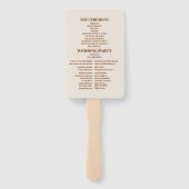 Art Nouveau Elegante Botanische Hochzeit Fächer (Rückseite)