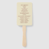 Art Nouveau Elegante Botanische Hochzeit Fächer (Rückseite)