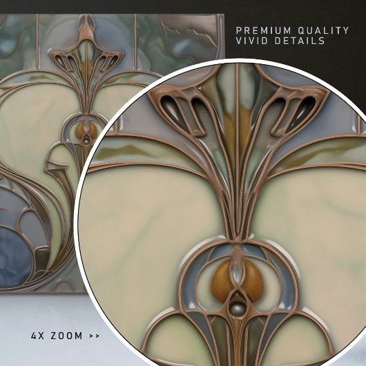 Art Nouveau Elegante Fliese