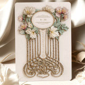 Art Nouveau Elegante Flora Motif Hochzeit Einladung