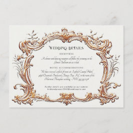 Art Nouveau Elegante Gold in Elfenbeinküche Detail Begleitkarte