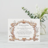Art Nouveau Elegante Gold in Elfenbeinküche Detail Begleitkarte (Stehend Vorderseite)