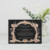 Art Nouveau Elegantes Gold Schwarz und Weiß Detail Begleitkarte (Stehend Vorderseite)