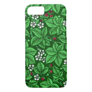 Art Nouveau Erdbeeren und Blätter, Emerald Green Case-Mate iPhone Hülle