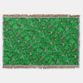 Art Nouveau Erdbeeren und Blätter, Emerald Green Decke (Vorderseite)