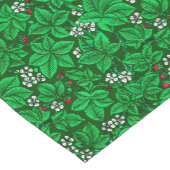 Art Nouveau Erdbeeren und Blätter, Emerald Green Kurzer Tischläufer (Ecke)