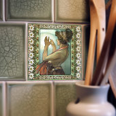 Art Nouveau Étoile Polaire Mucha Edelweiss Dekorat Fliese