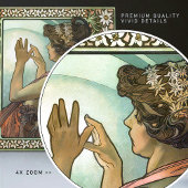 Art Nouveau Étoile Polaire Mucha Edelweiss Dekorat Fliese