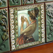 Art Nouveau Étoile Polaire Mucha Edelweiss Dekorat Fliese