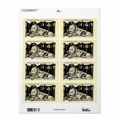 Art Nouveau Ex Libris Girl & Book (Vorne)