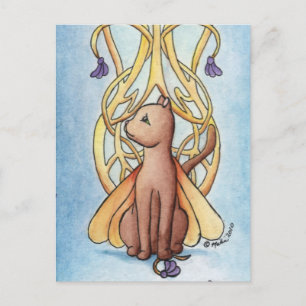 Art Nouveau Fairy Cat Postkarte