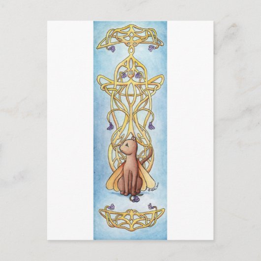 Art Nouveau Fairy Cat Postkarte (Vorderseite)