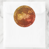 Art Nouveau fallscong spiderweb Seder Runder Aufkleber (Tasche)