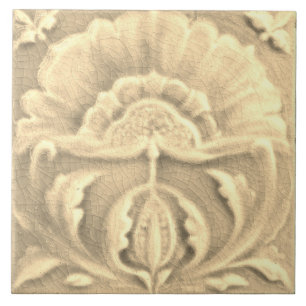 Art nouveau falsches Jugendstil-Blumenfliese Gold Fliese