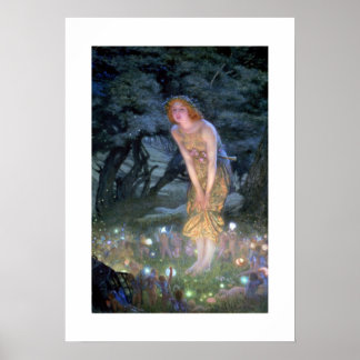 Art Nouveau Fantasy Print 20x20 Poster