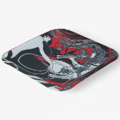 ART NOUVEAU FAUN Red Burgundy, Schwarz-weiß Pappteller (Gewinkelt)