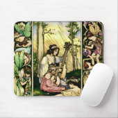 Art Nouveau Feenillustration Mousepad (Mit Mouse)