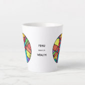 Art Nouveau Fehu Rune Latte Mug – WEALTH! Milchtasse (Vorderseite)