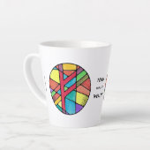 Art Nouveau Fehu Rune Latte Tasse - WOHLSTAND! (Linke Ecke)