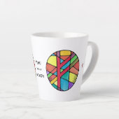 Art Nouveau Fehu Rune Latte Tasse - WOHLSTAND! (Rechte Ecke)