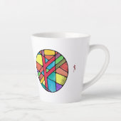 Art Nouveau Fehu Rune Latte Tasse - WOHLSTAND! (Rechts)