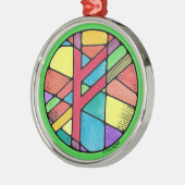 Art Nouveau Fehu Rune of Wealth Ornament Aus Metall (Links)