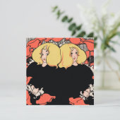 Art Nouveau Feiertagskarte (Stehend Vorderseite)