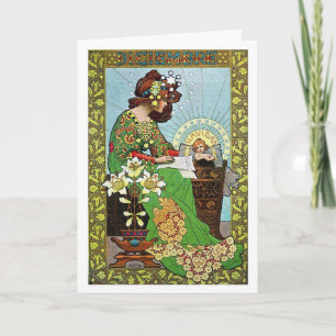 Art Nouveau Feiertagskarte