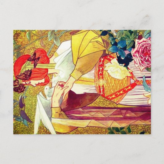 Art Nouveau Feiertagspostkarte (Vorderseite)