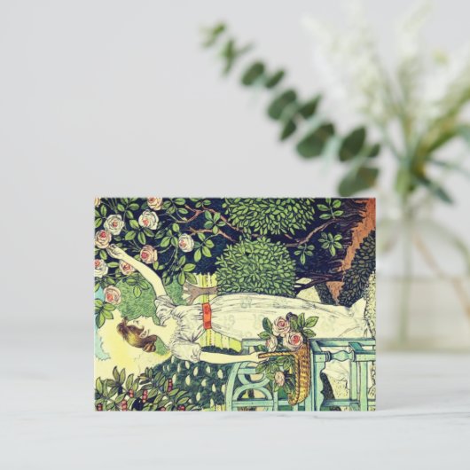 Art Nouveau Feiertagspostkarte (Stehend Vorderseite)