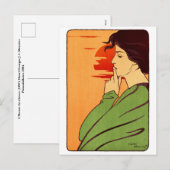 Art Nouveau Feiertagspostkarte (Vorne/Hinten)