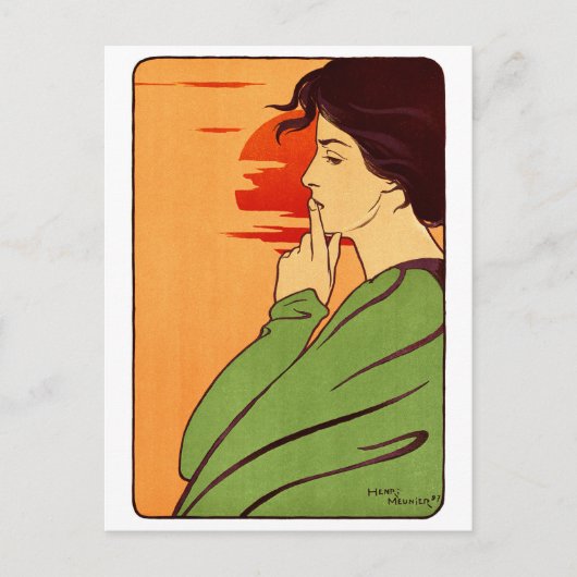 Art Nouveau Feiertagspostkarte (Vorderseite)