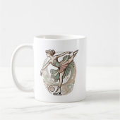 Art Nouveau Female Abbildung Skater Tasse (Links)