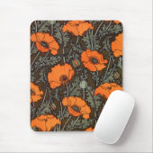 Art Nouveau 'Field Poppies' Mousepad (Mit Mouse)