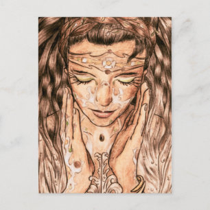 Art Nouveau Fine Art Lady Postkarte