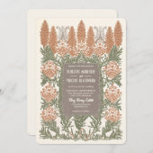 Art Nouveau Fir Tree Resilience Wedding Einladung (Vorne/Hinten)