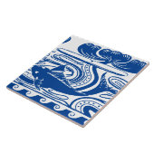 Art Nouveau Fish & Lily Frieze Pattern Fliese (Seite)