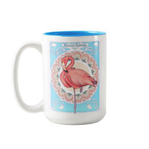 Art Nouveau Flamingo Tasse