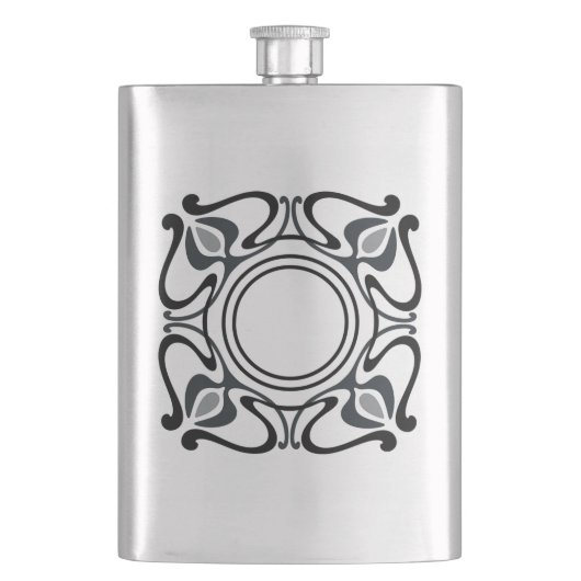 Art Nouveau Flask Flachmann (Vorderseite)