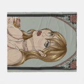 Art Nouveau Fleecedecke (Vorderseite (Horizontal))