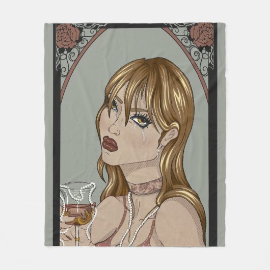 Art Nouveau Fleecedecke (Vorderseite)